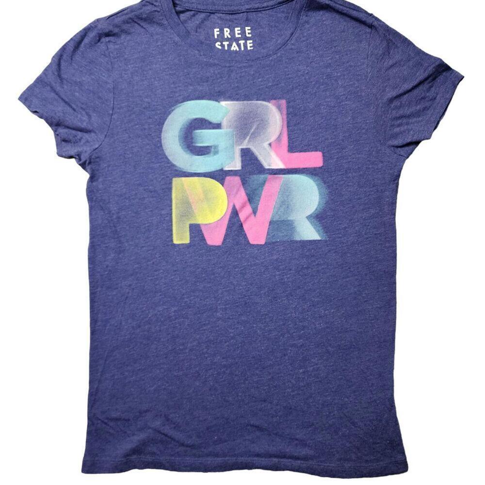 Free State Girls Large Crew Neck Short Sleeves Graphic Tee Size L
